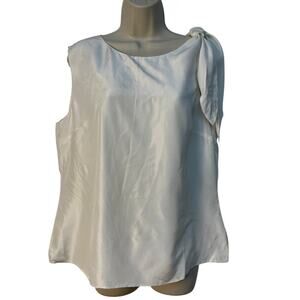Brooks Brothers 100% Silk Sleeveless Boatneck/Crewneck Tank Size‎ 14 NWT